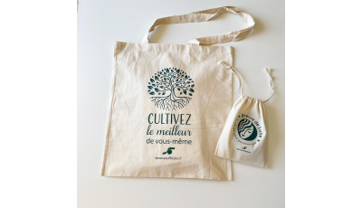 Pack tote bag + pochon 100% coton bio