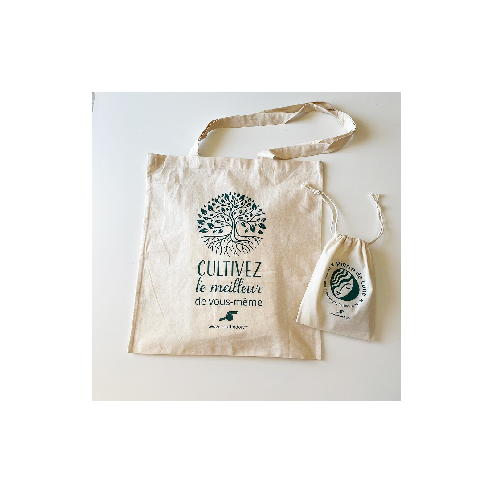 Pack tote bag + pochon 100% coton bio